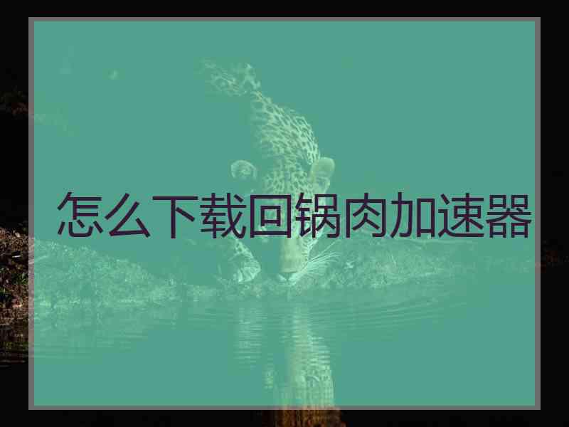 怎么下载回锅肉加速器