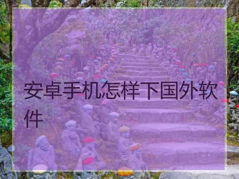 安卓手机怎样下国外软件