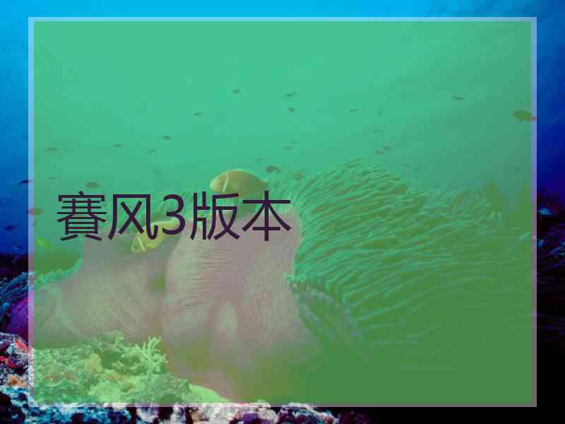 賽风3版本