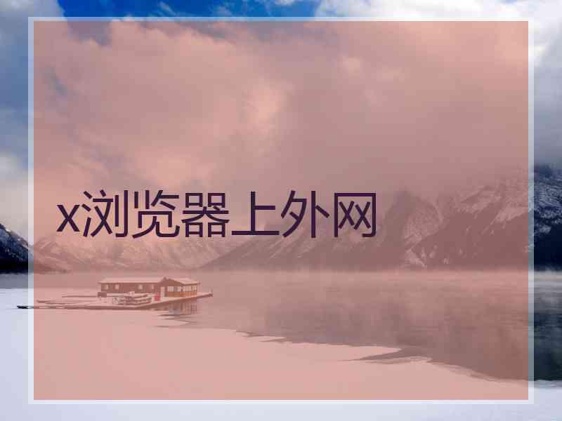 x浏览器上外网