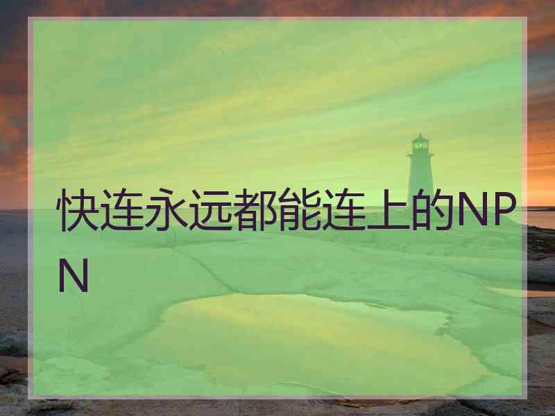 快连永远都能连上的NPN