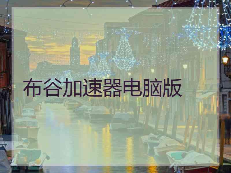 布谷加速器电脑版