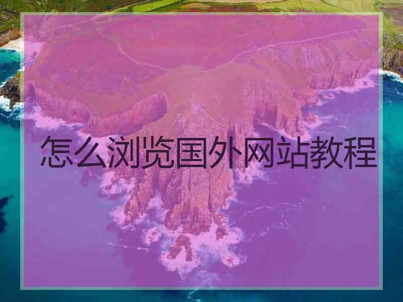 怎么浏览国外网站教程