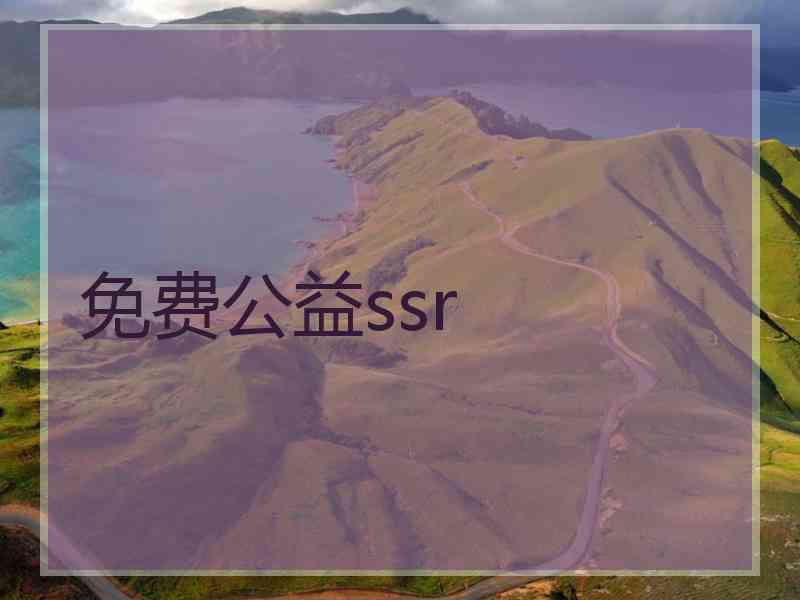 免费公益ssr