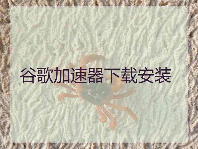 谷歌加速器下载安装
