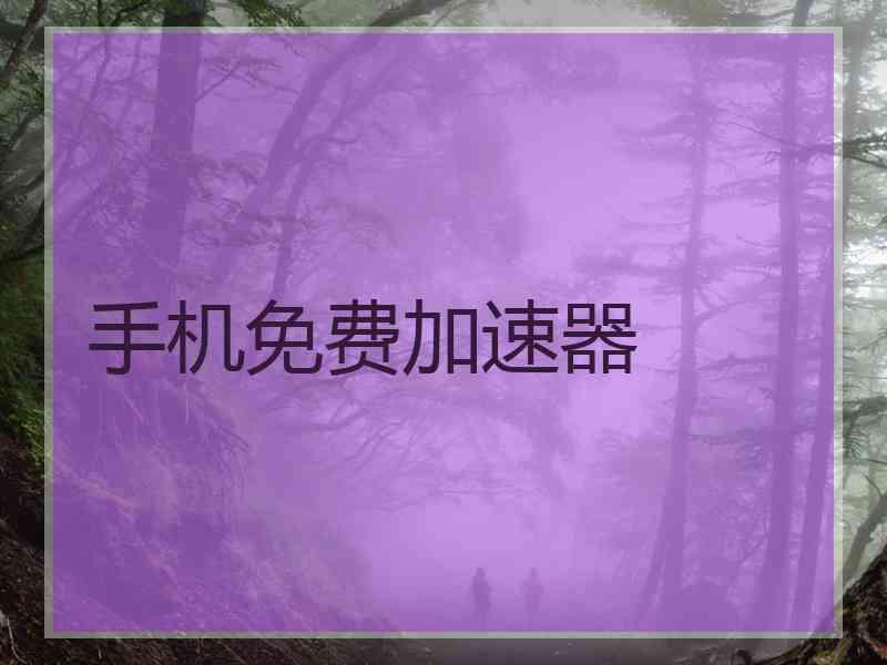 手机免费加速器