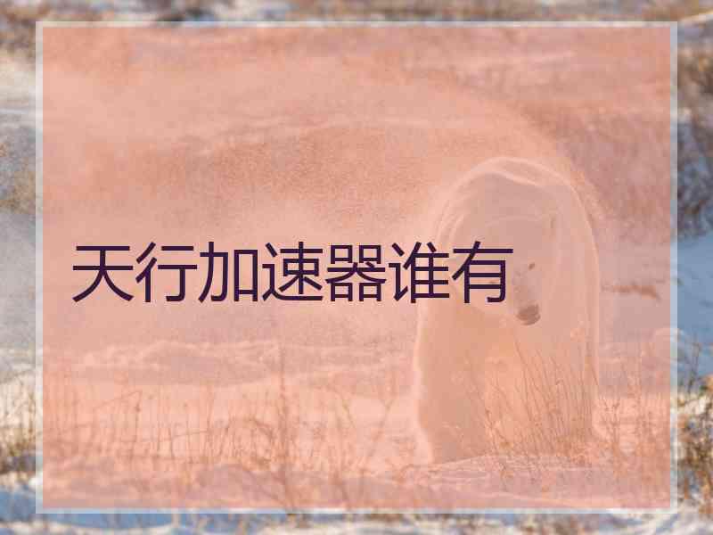 天行加速器谁有