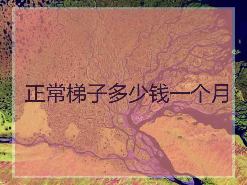 正常梯子多少钱一个月