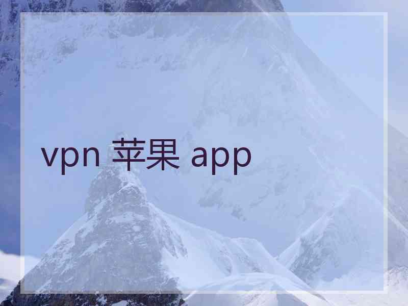 vpn 苹果 app