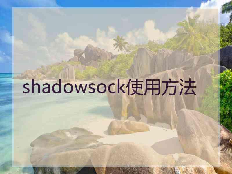shadowsock使用方法