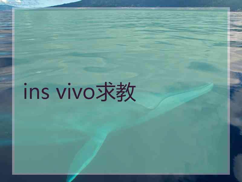 ins vivo求教