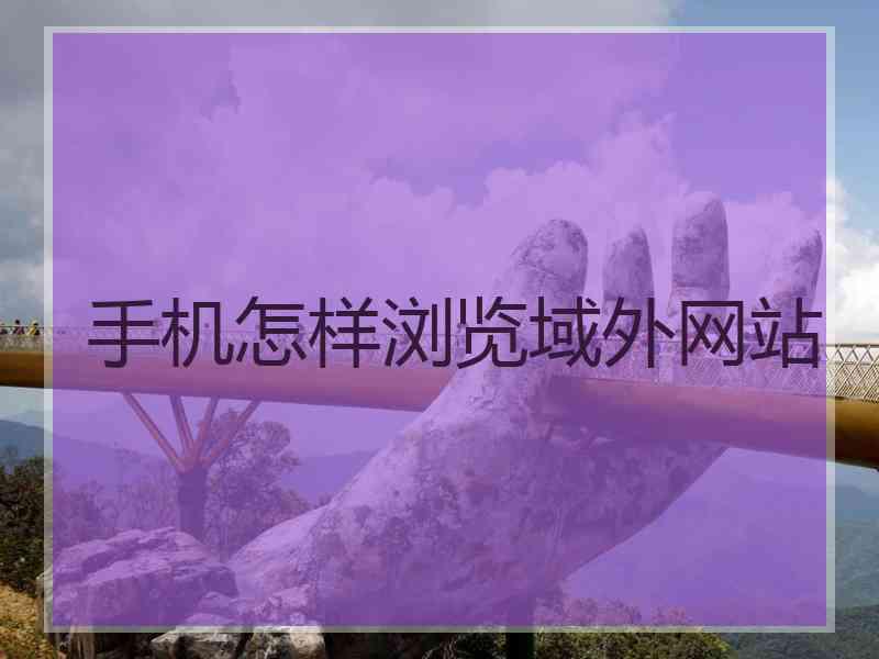 手机怎样浏览域外网站