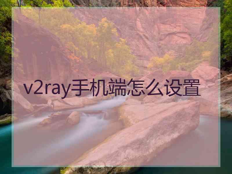 v2ray手机端怎么设置