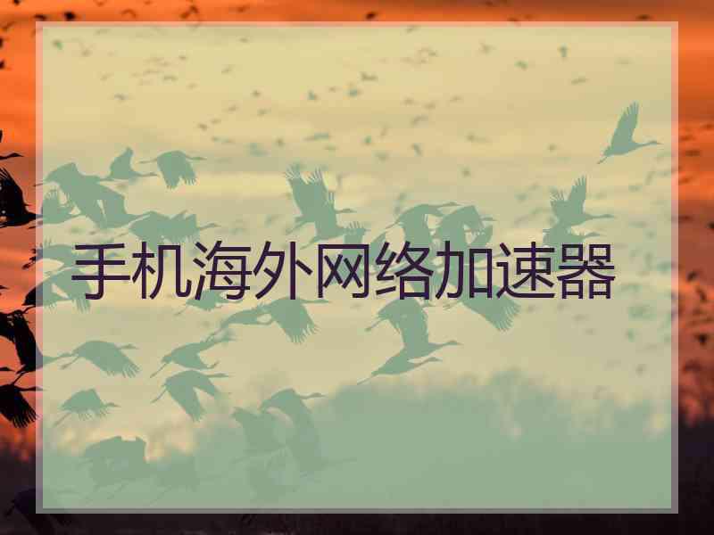 手机海外网络加速器