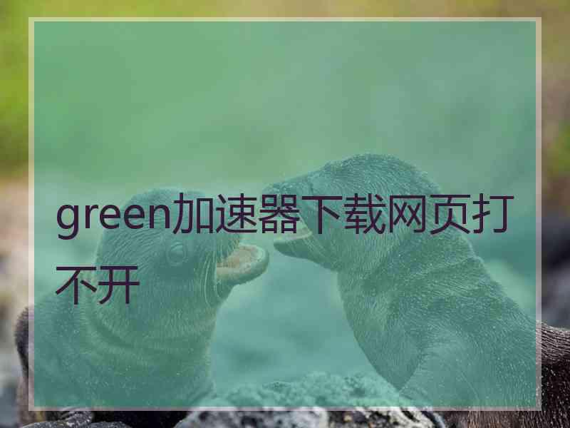 green加速器下载网页打不开