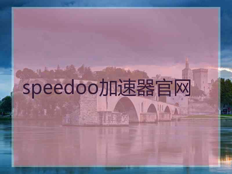 speedoo加速器官网