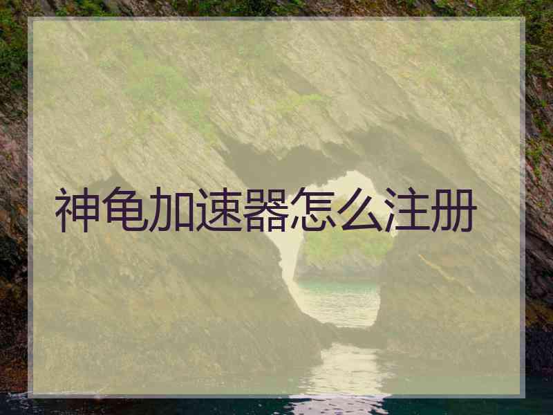 神龟加速器怎么注册