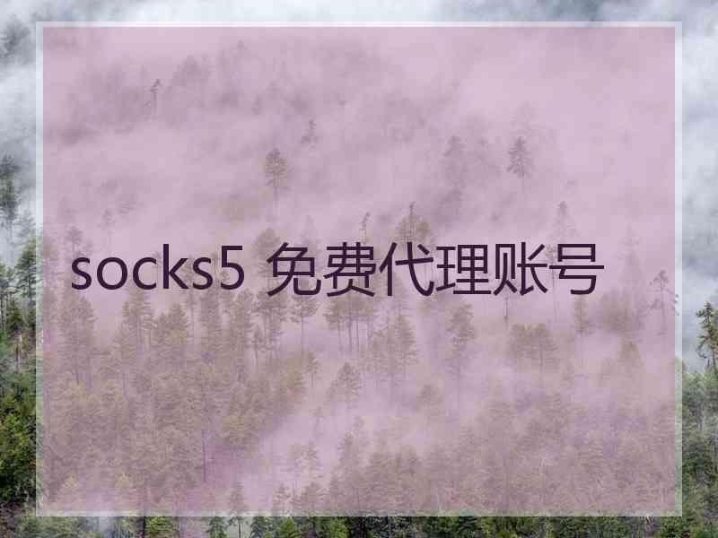 socks5 免费代理账号