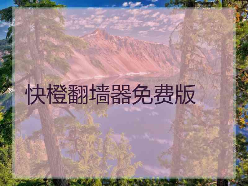 快橙翻墙器免费版