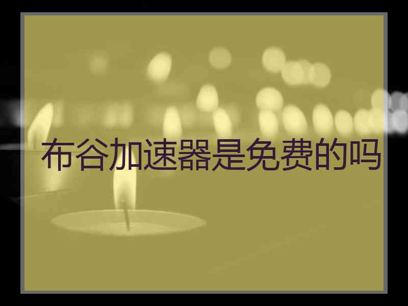 布谷加速器是免费的吗