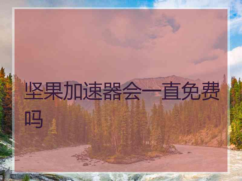 坚果加速器会一直免费吗
