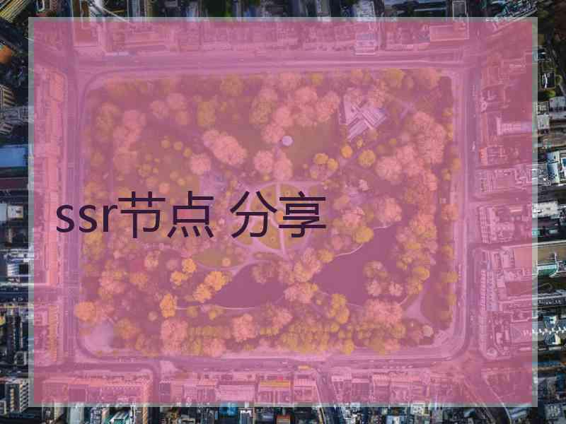 ssr节点 分享