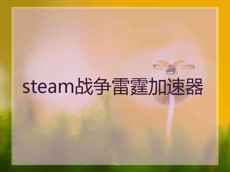 steam战争雷霆加速器