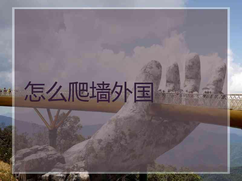 怎么爬墙外国