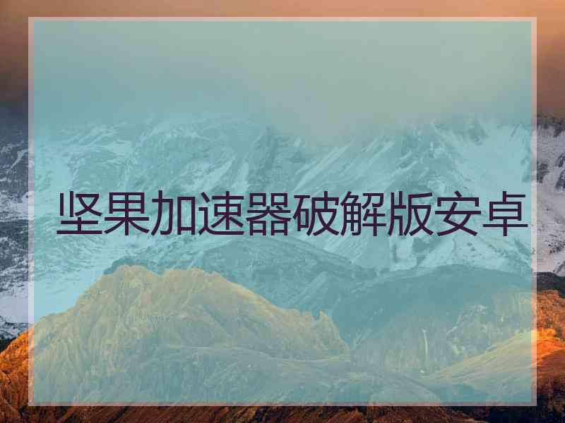 坚果加速器破解版安卓