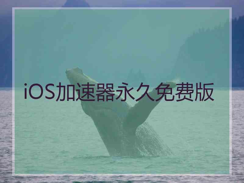 iOS加速器永久免费版