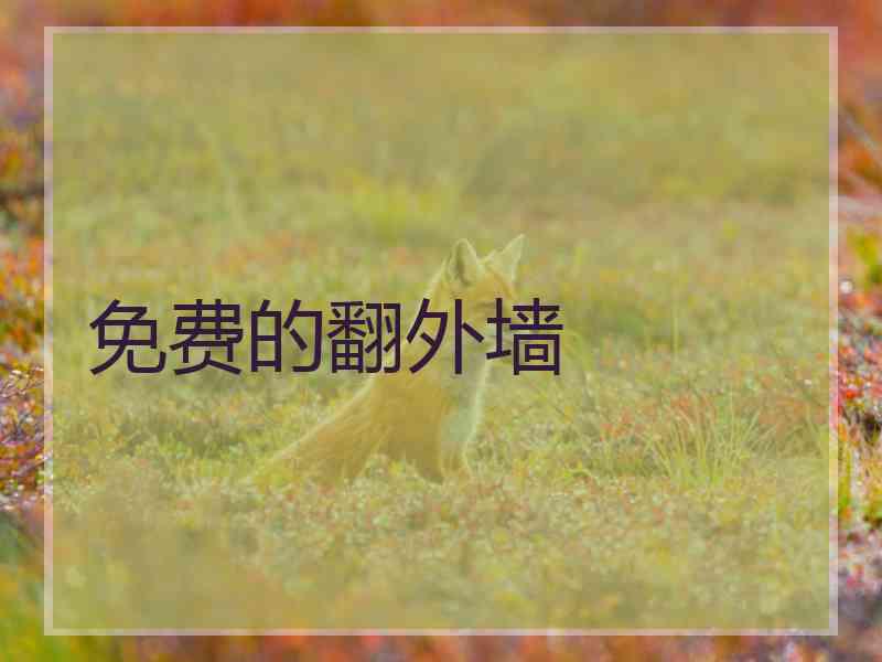 免费的翻外墙