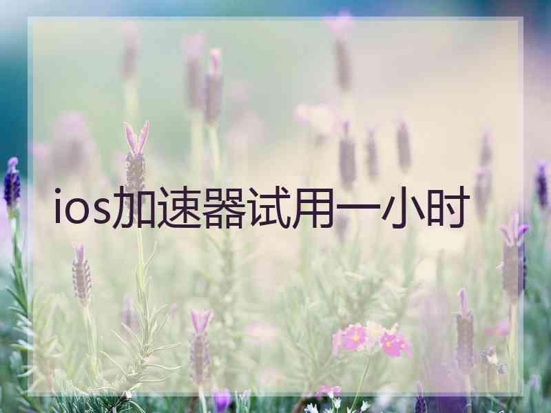 ios加速器试用一小时