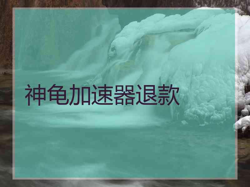 神龟加速器退款