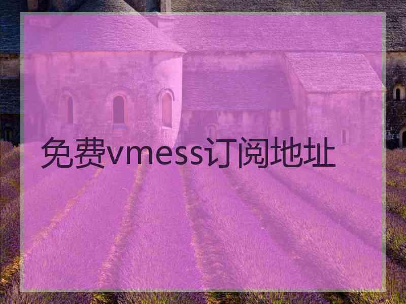 免费vmess订阅地址