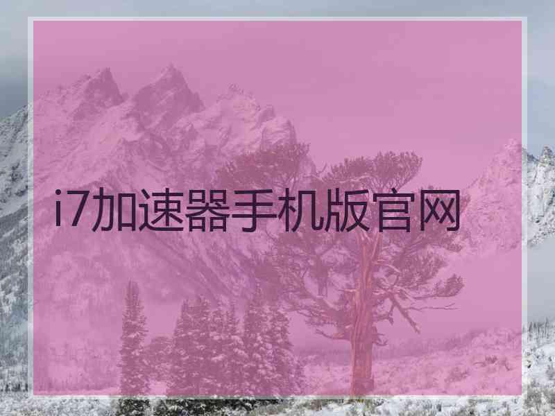 i7加速器手机版官网