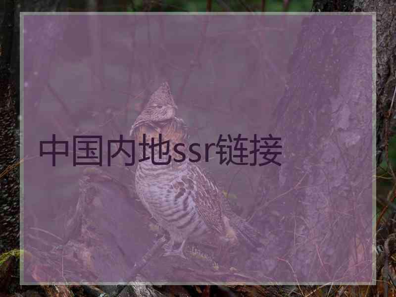 中国内地ssr链接
