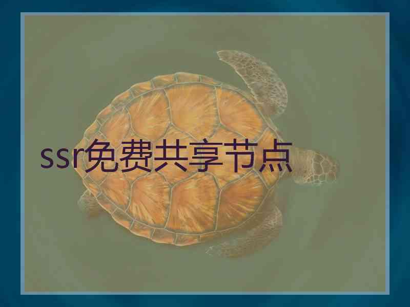 ssr免费共享节点