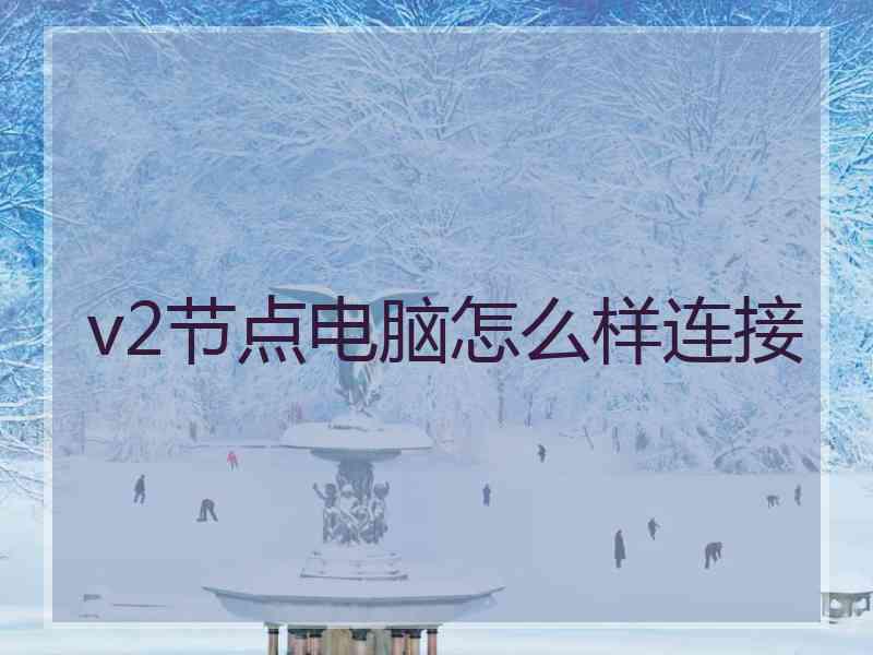 v2节点电脑怎么样连接