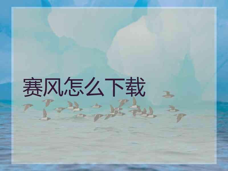 赛风怎么下载