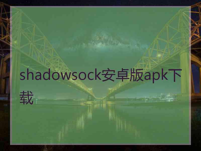 shadowsock安卓版apk下载
