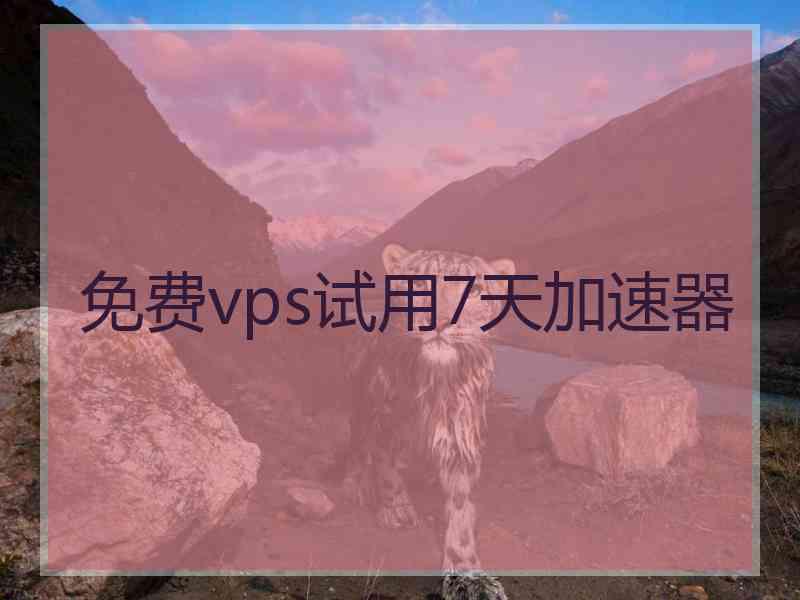 免费vps试用7天加速器