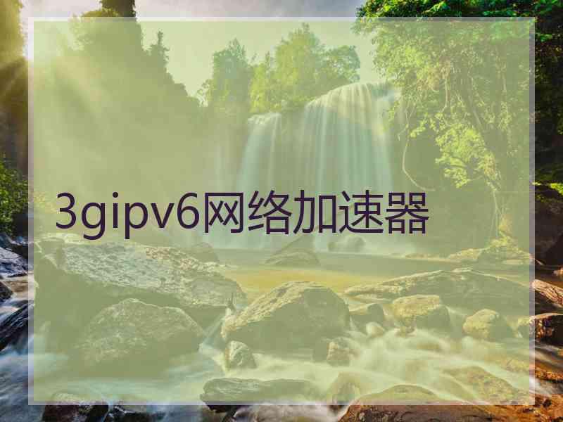3gipv6网络加速器