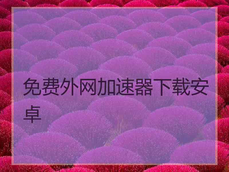 免费外网加速器下载安卓